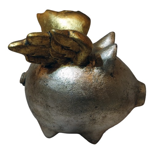 Puerco Alcancía Con Alas